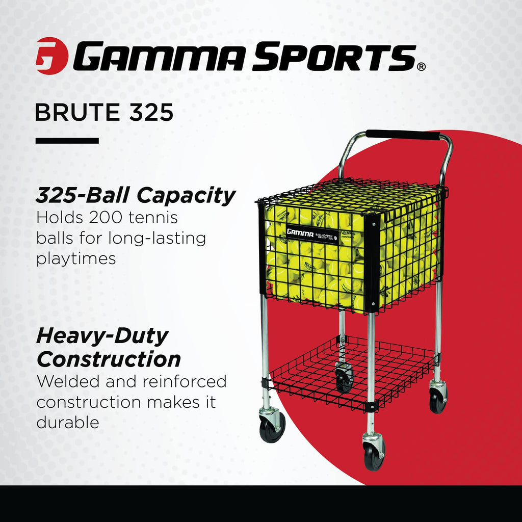 Gamma Ballhopper Brute Teaching Cart 325, Black