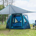 Timber Ridge 4-6 Person Pop Up Hub Tent, Easy 60 Second Setup, Weather Resistant Camping Family Cabin Tent With Rain Fly And Whe