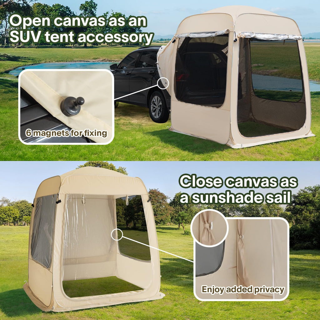 Alvantor Pop Up Screen House, 4 In 1 Outdoor Camping Tent,7'X7' Screen Room With Mosquito Netting &Waterproof Pvc, Suv Tent With