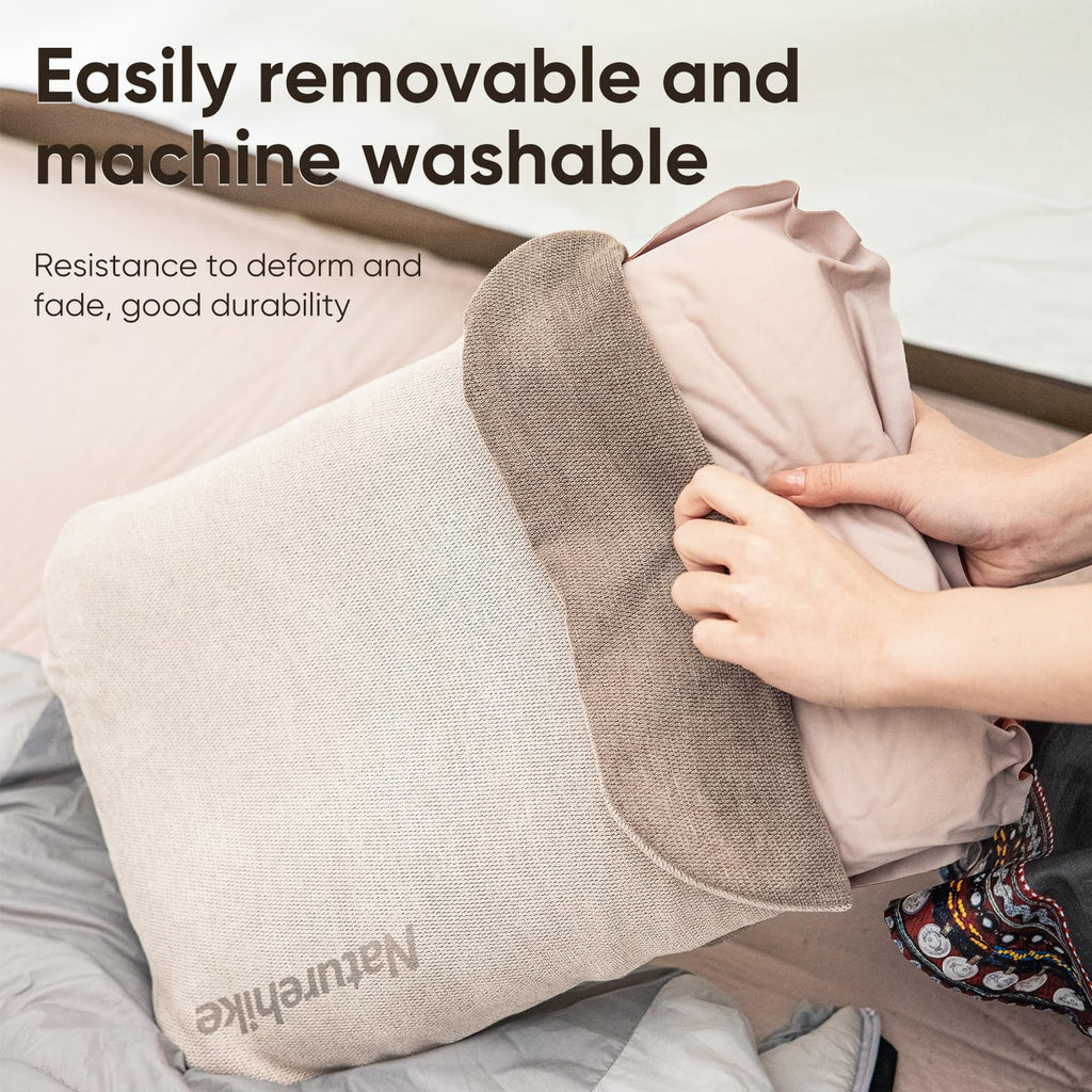 Naturehike Camping Pillow Protectors Cover Case, 20  14In, Soft Touch, Skin-Friendly, Removable, Machine Washable, Fade Resistan
