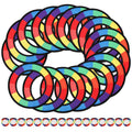 Teyva Daily 16 Pcs Foldable Flying Disc Ring with Bags 8.7   Handheld Folding Fly Cooling Fans Fun Game for Adults Outdoor Poo