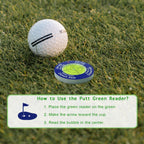 Keopuals Golf Green Reader - Golf Ball Markers With Level Golf Accessories Golf Putting Green Reading Aid Bubble Golf Training T