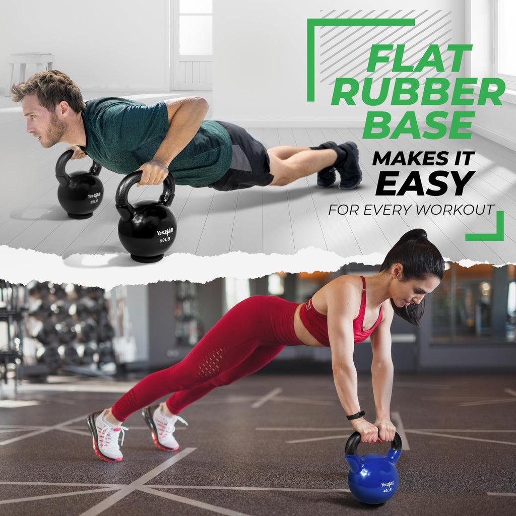 Kettlebell - Pvc - Rubber Base - 55Lbs