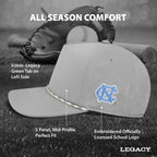 Legacy NCAA Officially Licensed Rope Hat, North Carolina Tar Heels, Lightweight Cap for Men & Women, Caddy Adjustable (Caddy), G