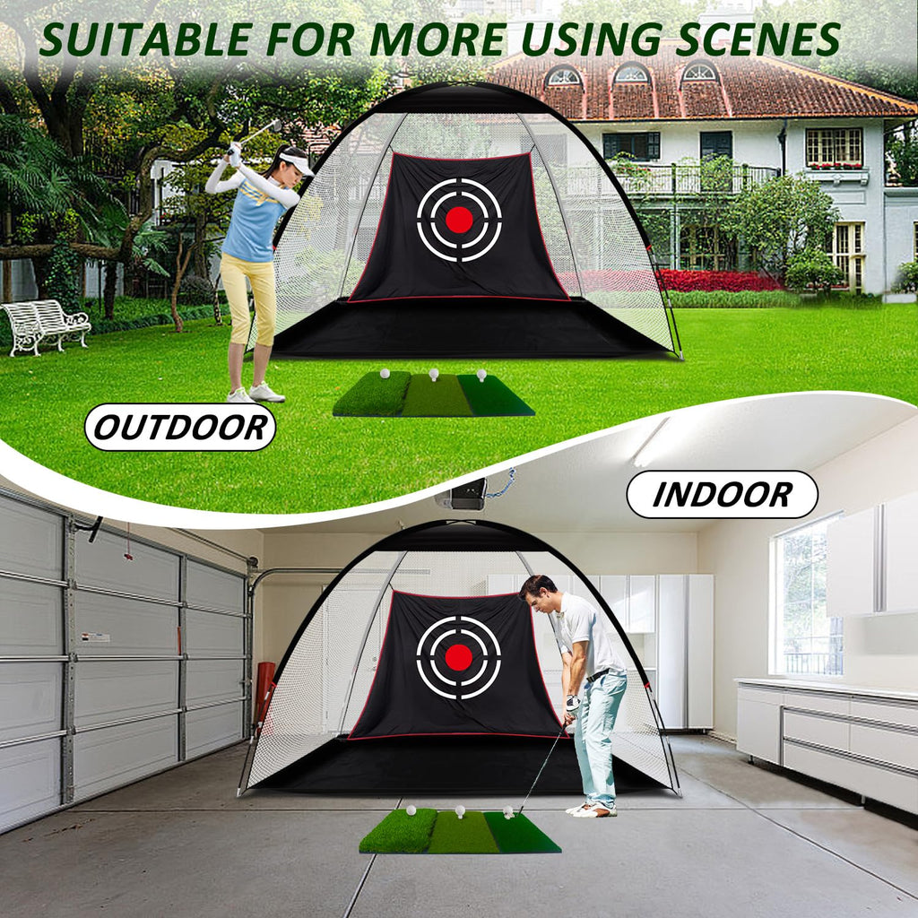 Golf Practice Net Golf Net For Backyard Golf Nets For Indoor Use Driving Range Net Golf Hitting Nets 12X7X66Ft Home Driving Rang