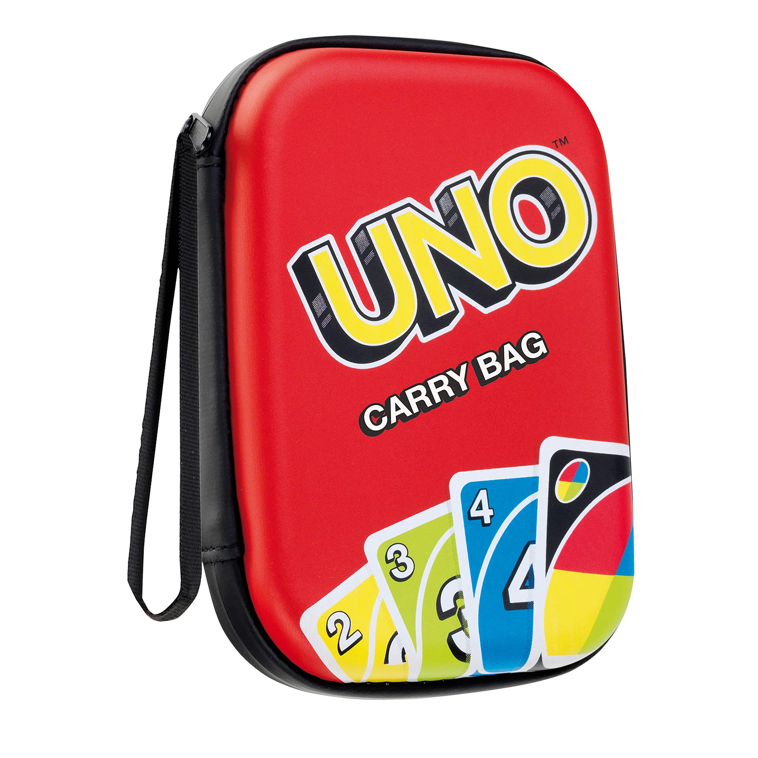 UNO: carry Bag - Holds Uno game cards, Stow The game Instructions in The Mesh compartment, Sturdy Zip Up case