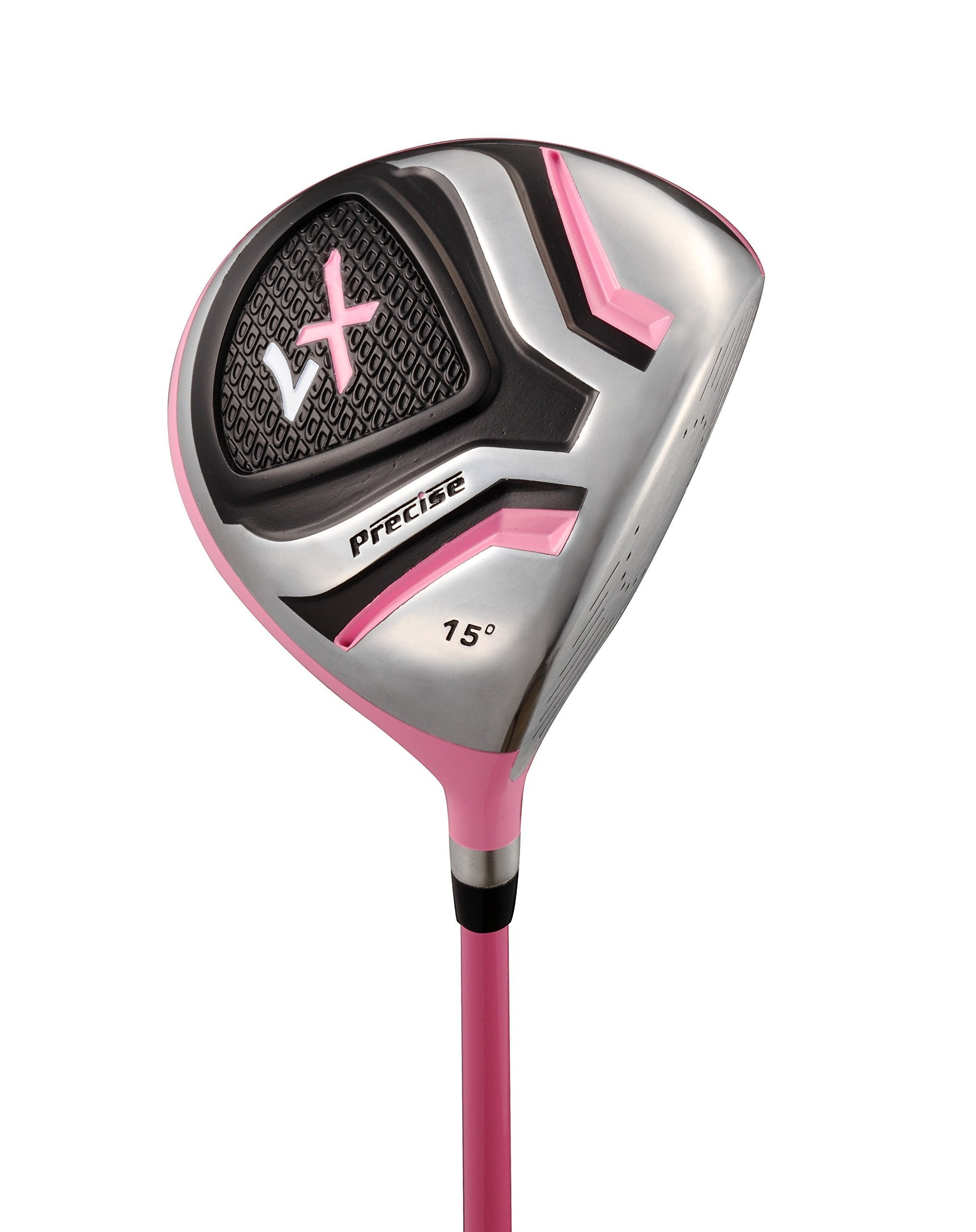 Distinctive Girls Pink Junior Golf Club Set For Age 3 To 5 ( Height 3' To 3'8'' ), Left Handed Only, Set Includes: Driver, Hybri