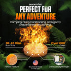 Quickstove Portable Stove With 2 Fire Starters, Lightweight Stainless Steel Wood Burning Stove For Emergency Preparedness, Survi