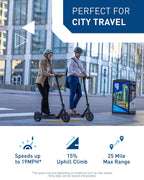 Hiboy Electric Scooter for Adults, 19 MPH, 25 Miles Range, 500W Motor (750W Peak), Foldable E Scooter with Phone Holder, Dual Sp