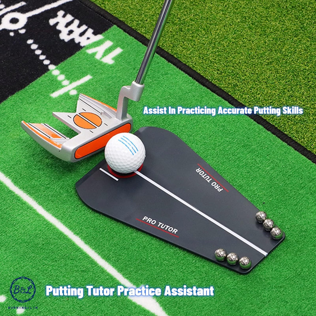Burning&Lin Golf Putting Tutor Golf Putting Trainer Practice Straight Line Putting Correct Putting Posture Accurate Putting Indo