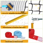 Volleyball Rebounder Net 7x4 Ft with 2 Target Stripes, 5-Angle Adjustable Rebounder Net for Practicing Digging, Setting, Spiking