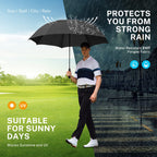 Gonex 54 Inch Large Golf Umbrella, Automatic Open Travel Rain Umbrella With Windproof Water Resistant Double Canopy, Oversize Ve