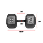 CAP Barbell Cast Iron Hex Dumbbell, Black, Single, 100 lb