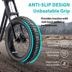2-Pack 20X4.0 Fat Bike Tires: Hycline 20X4 Inch Folding Replacement Puncture Resistant Ebike Fat Tires, All-Terrain High-Density