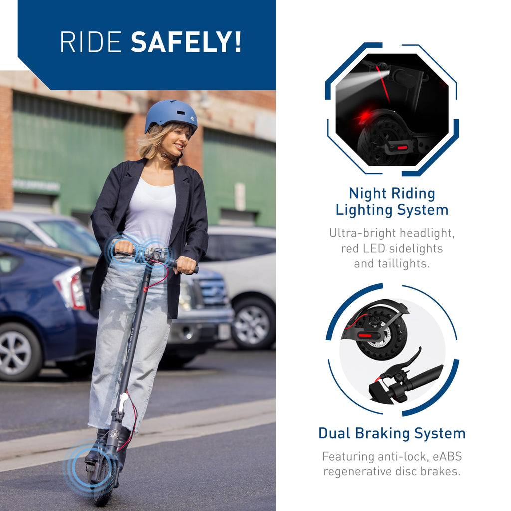 Hiboy Electric Scooter, 8.5 Tires, Up to 17 Miles Range, 350W Motor & 19 MPH Portable Foldable Commuting Electric Scooter for Ad