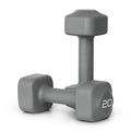 Tone Fitness 20 lb Neoprene Dumbbell Pair for Home Workouts - Non-Slip Design - Gray