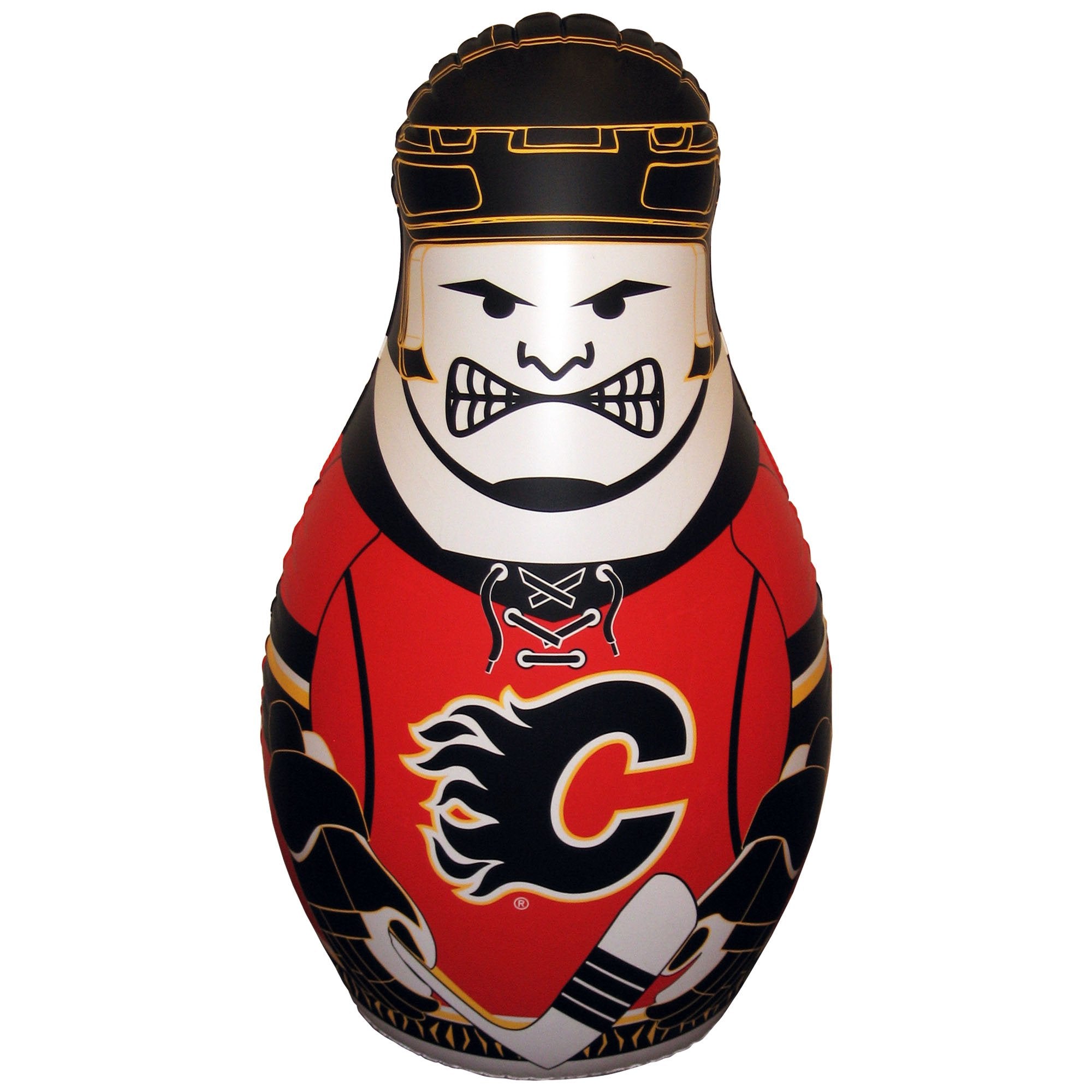 Fremont Die NHL Calgary Flames Bop Bag Inflatable Checking Buddy Punching Bag, Standard: 40 Tall, Team Colors