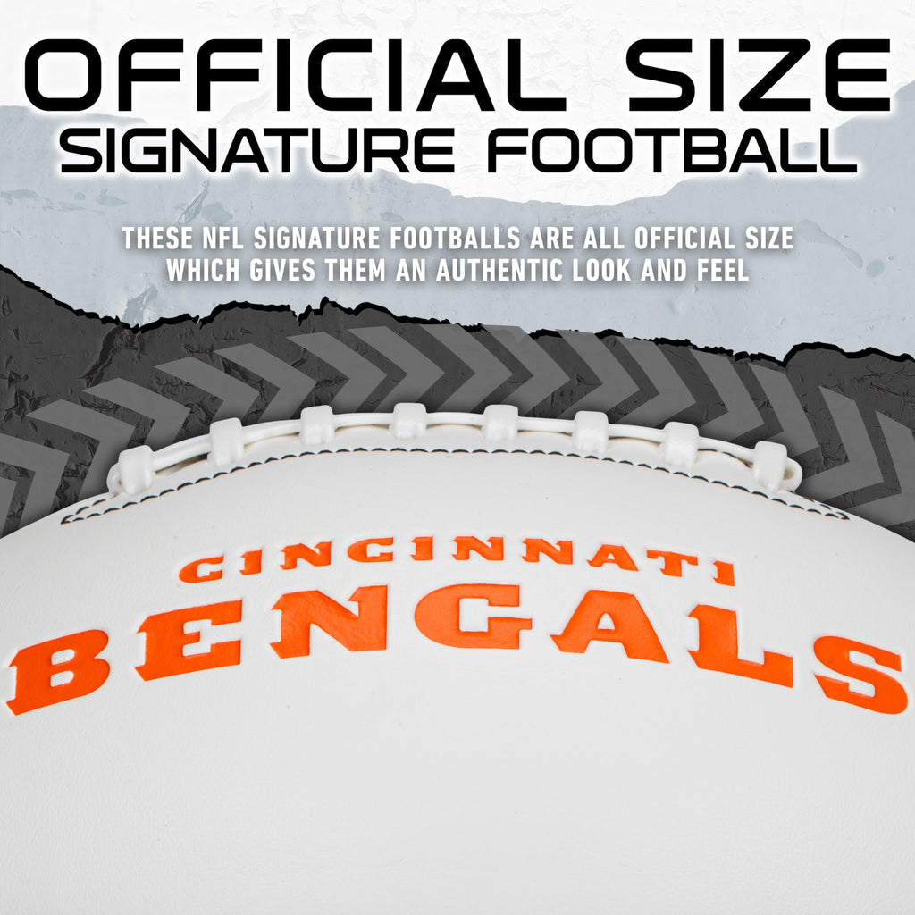 Franklin Sports Nfl Cincinnati Bengals Autograph Football - Official Size White Panel Souvenir Football For Autographs + Signatu