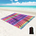 Hiwoss Beach Blanket Waterproof Sandproof Oversized 95   X 80   ,Sand Free Beach Mat With Corner Pockets,Portable Mesh Bag For B