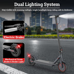 Qlaway Electric Scooter - Top Speed 19 MPH, Max 15 Miles Ranges, 8.5 Solid Tire, Powerful 350W Motor, Load 264LBS, Aluminum Allo