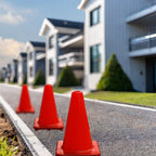 Versatyle Set Of 12 Flexible Heavy Duty Safety Cones 2In / 6In / 9In / 12In / 18In / 28In For Traffic Cones, Agility Soccer Trai
