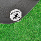Golf Ball Marker With Magnetic Hat Clip, A Perfect Golf Gift For Men Or Women - Best Papa By Par, Golf Accessories For Men Or Wo