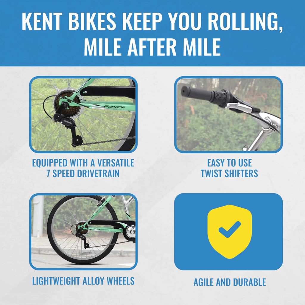 Kent Pomona Dual Suspension Comfort Bike, 26Inch