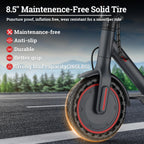 Qlaway Electric Scooter for Adults - 2-in-1 Seat Box, 8.5 Solid Tire, Powerful 350W Motor, Top Speed 19 MPH, Max 16 Miles Ranges