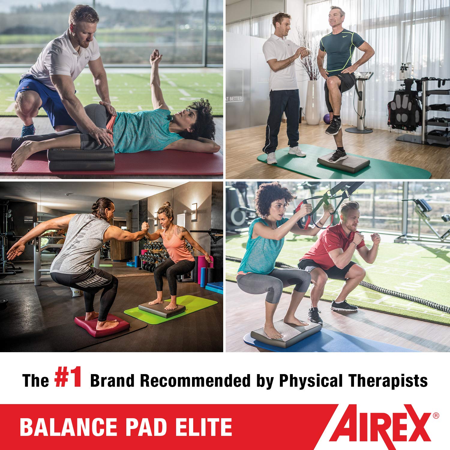 Airex Elite Home Gym Physical Therapy Workout Yoga Exercise Foam Balance Pad With Waterproof And Tear Proof Design For Stretchin