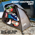 Campyre - Tent & Rv Camping Organizer With Zippered Flap, 9-Shelf Storage. Rv Shoe Organizer, Dining Tent Organizer. Organize An