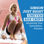 Gibson Athletic Single Buckle Just Right Uneven Bar Grips, Gymnastics, Girls, White, Small
