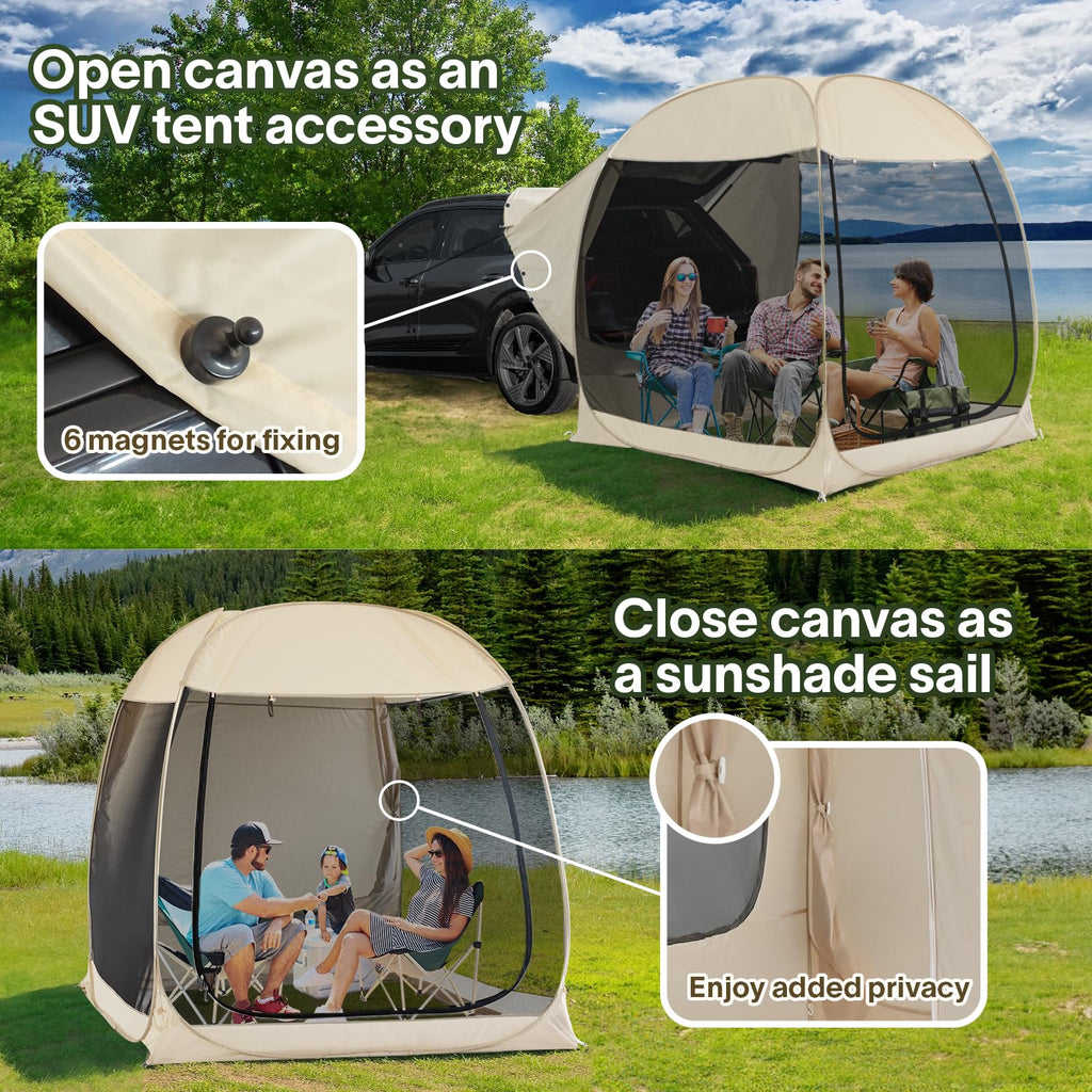 Alvantor Pop Up Screen House, 4 In 1 Outdoor Camping Tent,7'X7' Screen Room With Mosquito Netting, Suv Tent With Carry Bag, Inst