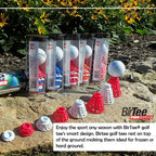 Birtee Golf Tees - Pro Speed Version With Enhanced Durability - Size #7 (1 3/4'') Individual Size Pack - 2 Tees Per Pack. Indoor