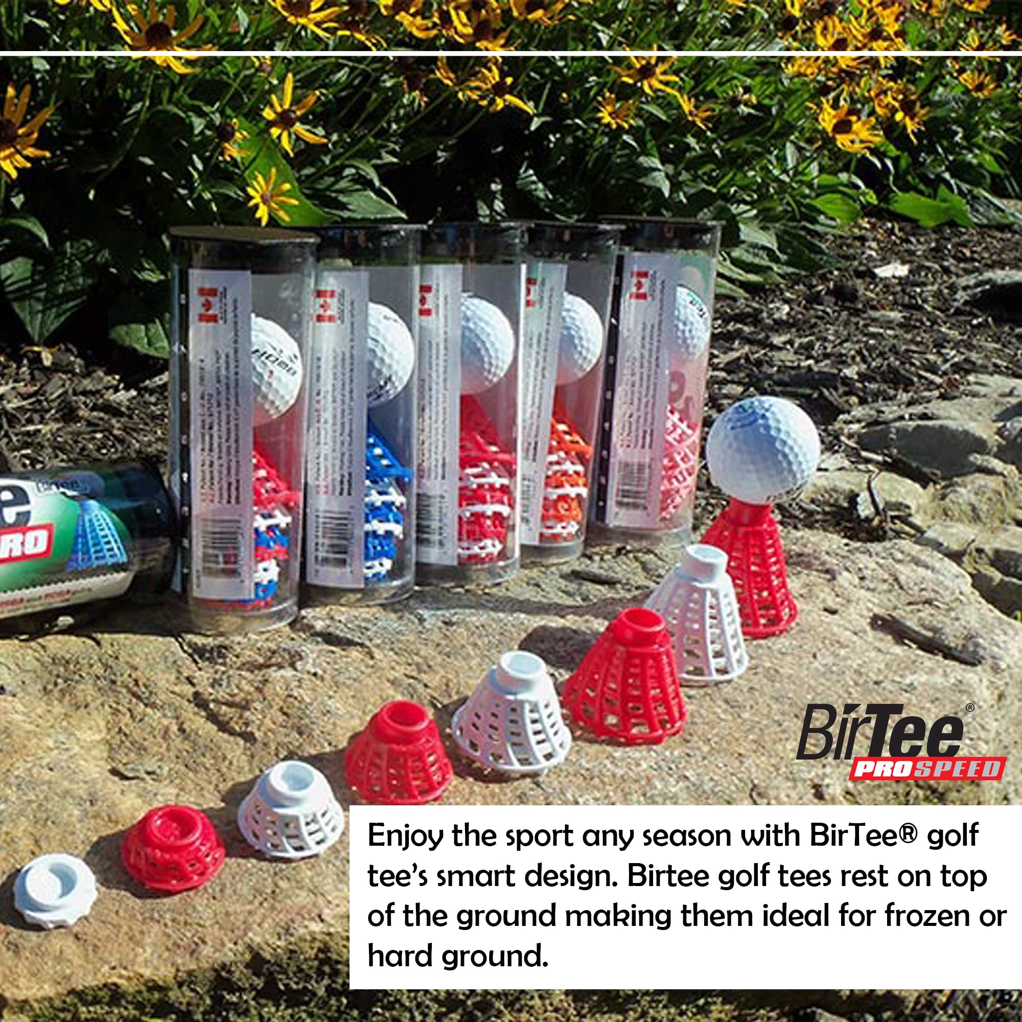 Birtee Golf Tees - Pro Speed Version With Enhanced Durability - Size #7 (1 3/4'') Individual Size Pack - 2 Tees Per Pack. Indoor