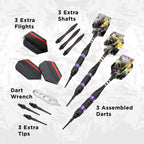 Viper Black Ice Soft Tip Darts With Purple Rings, 16 Grams