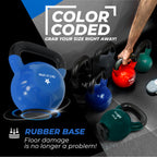 Kettlebell - Pvc - Rubber Base - 60Lbs