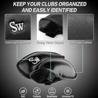 Finger Ten Golf Iron Head Covers Value 12 Piece Set, Synthetic Leather Deluxe Club Headcover, Universal Fit Main Iron Clubs (1 S