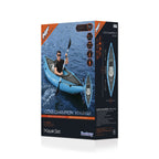 Bestway Hydro Force Inflatable Kayak Set  Includes Seat, Paddle, Hand Pump, Storage Carry Bag  Great For Adults, Kids And Famili