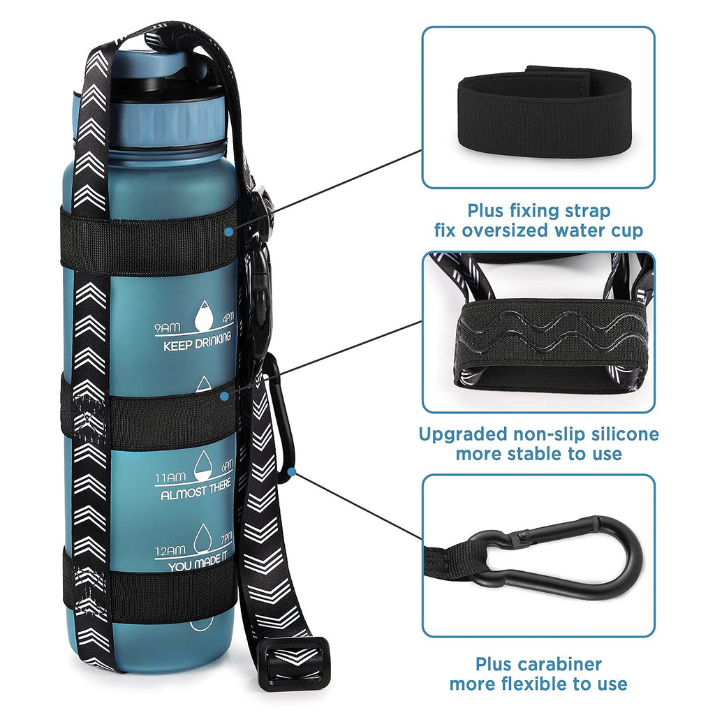 Easyacc Water Bottle Handle Shoulder Strap, For 12Oz - 64 Oz Hydro Flask Wide Mouth Water Bottles And Universal Water Bottles, W