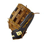 Wilson 2022 A2000 Sp14Ss 14'' Slowpitch Softball Glove - Left Hand Throw, Black/Saddle Tan