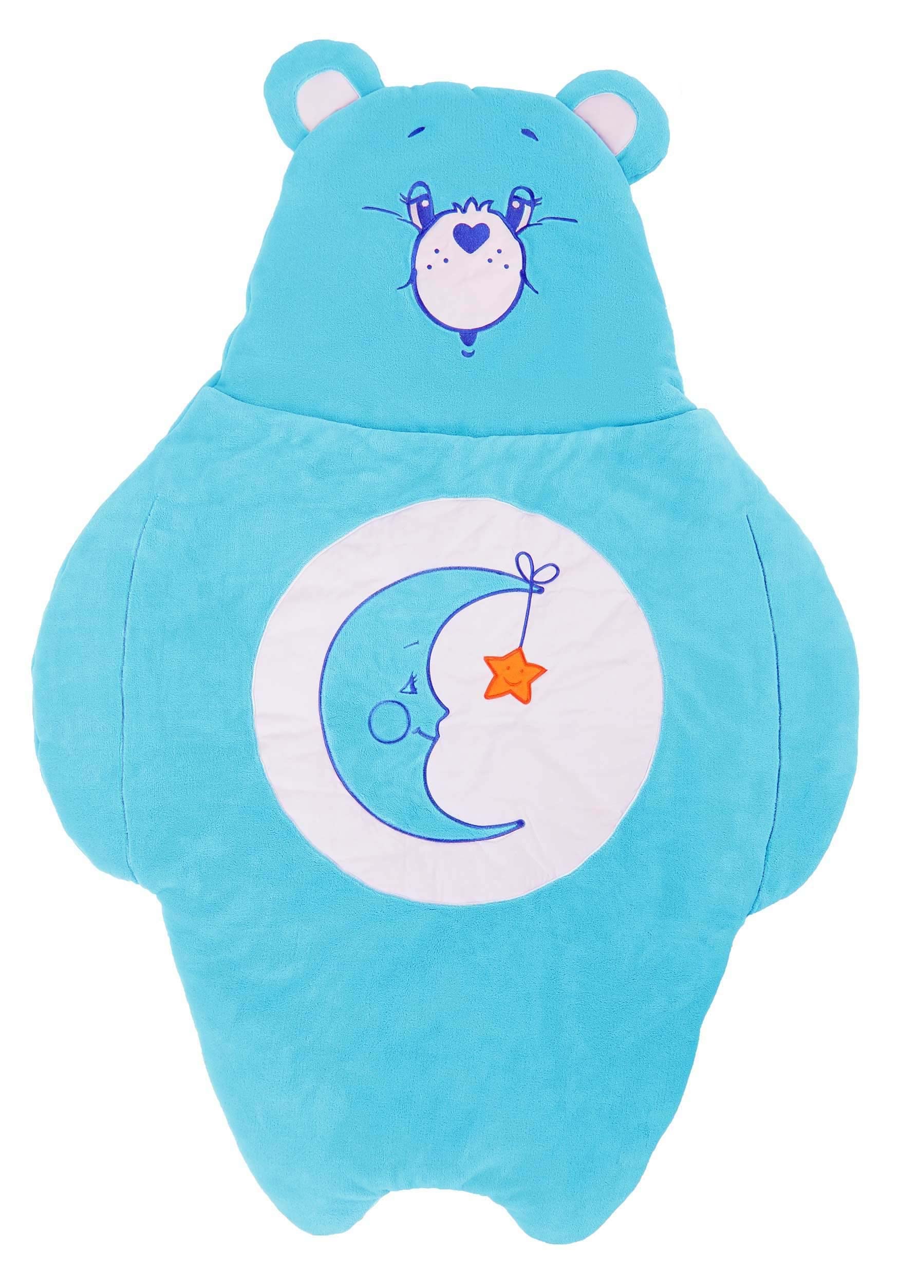 Kids Care Bears Bedtime Bear Sleeping Bag, Blue Care Bear Slumber Bag, Soft Cozy & Warm Nap Mat For Boys & Girls St