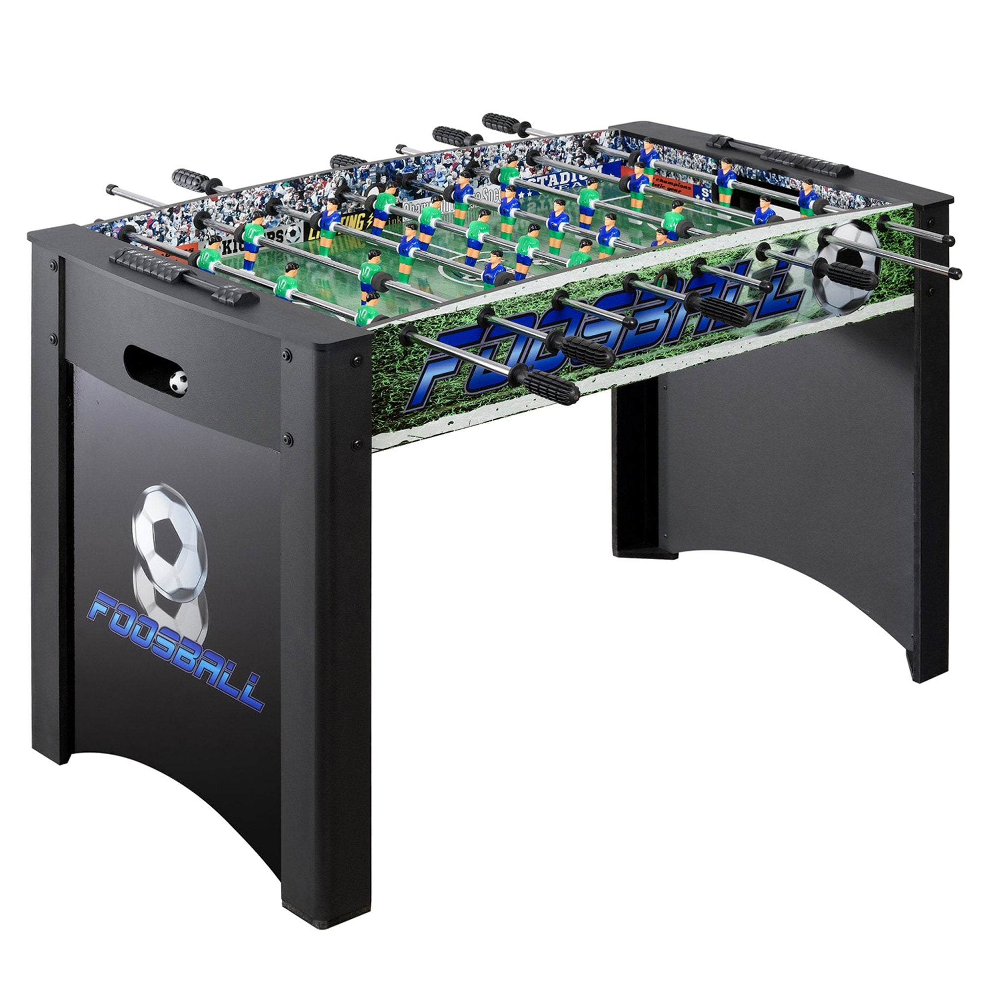 Hathaway Playoff 4 Foosball Table, Soccer Game For Kids And Adults With Ergonomic Handles, Analog Scoring And Leg Levelers, Blac
