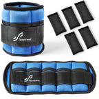 Sportneer Adjustable Ankle Weights Set - 1 Pair (2-10 lbs) Removable Sandbags for Women & Men, Comfortable Neoprene Leg Weights