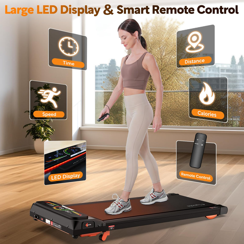 Lysole Walking Pad Treadmill With Incline,Treadmills For Home And Office,340 Lb Capacity,4 In 1 Portable Under Desk Treadmill Wi