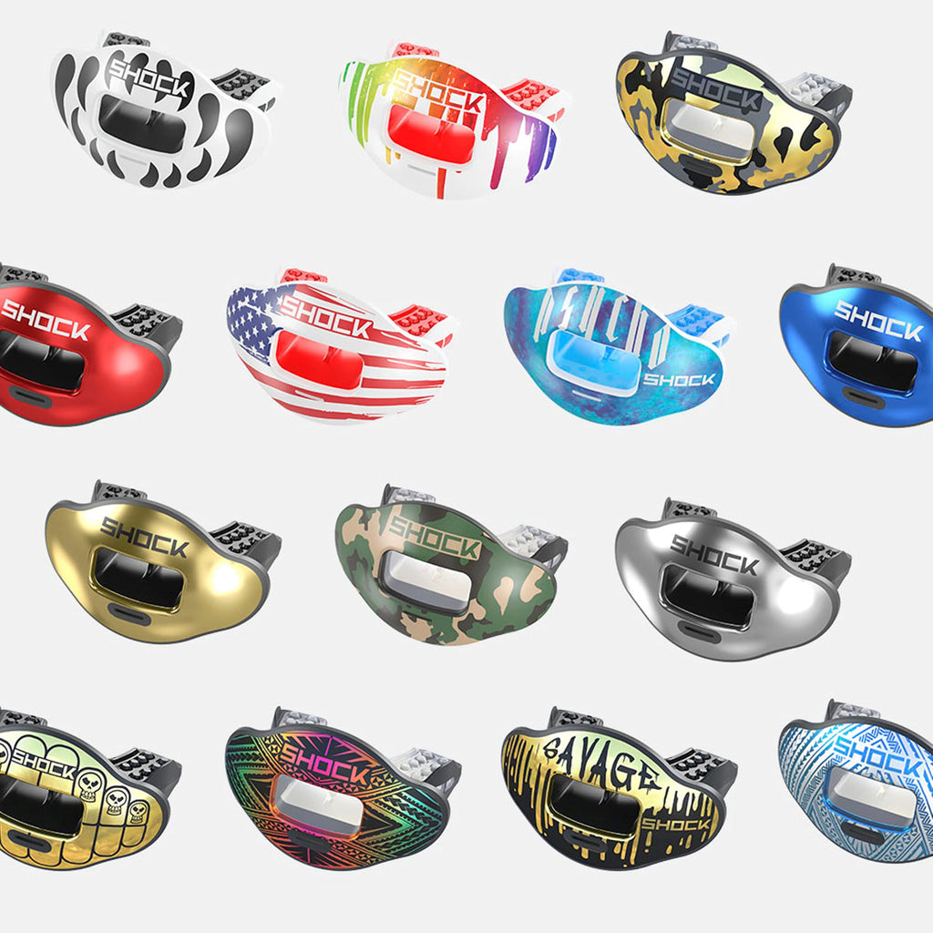 Shock Doctor Max Airflow 2.0 Lip Guard / Mouth Guard For Football 3500. For Youth And Adults Osfa. Breathable Wide Opening Mouth