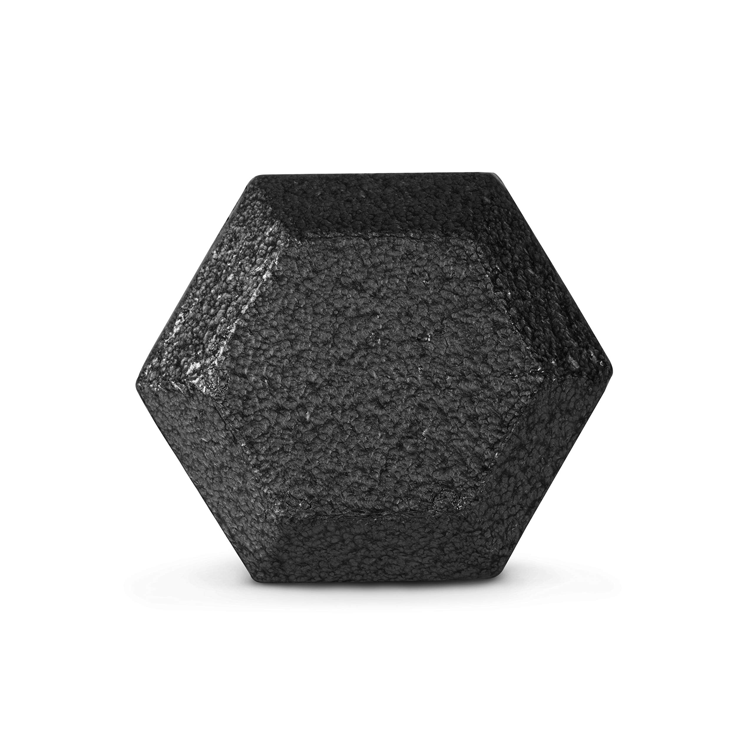 Cap Barbell Cast Iron Hex Dumbbell, Black, Single, 80 Lb