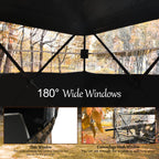 Tangkula 3 Person Pop Up Ground Blind, Portable Hunting Blind With Mesh Windows, Carrying Bag & Ground Stakes, Camouflage Huntin