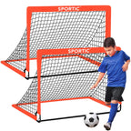 2 Pack 4 ' X 3 ' Soccer Goal Net Set, Pop Up Kids Practice Soccer Goals For Indoor And Outdoor.Portable Soccer Net With Carrying