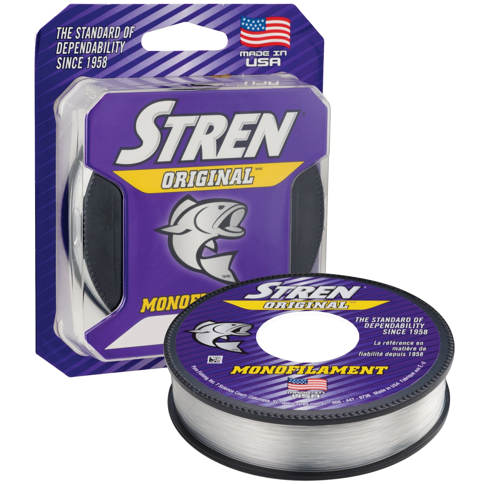 Stren Original, Clear/Blue Fluorescent, 14lb | 6.3kg Monofilament Fishing Line, Suitable for Freshwater Environments