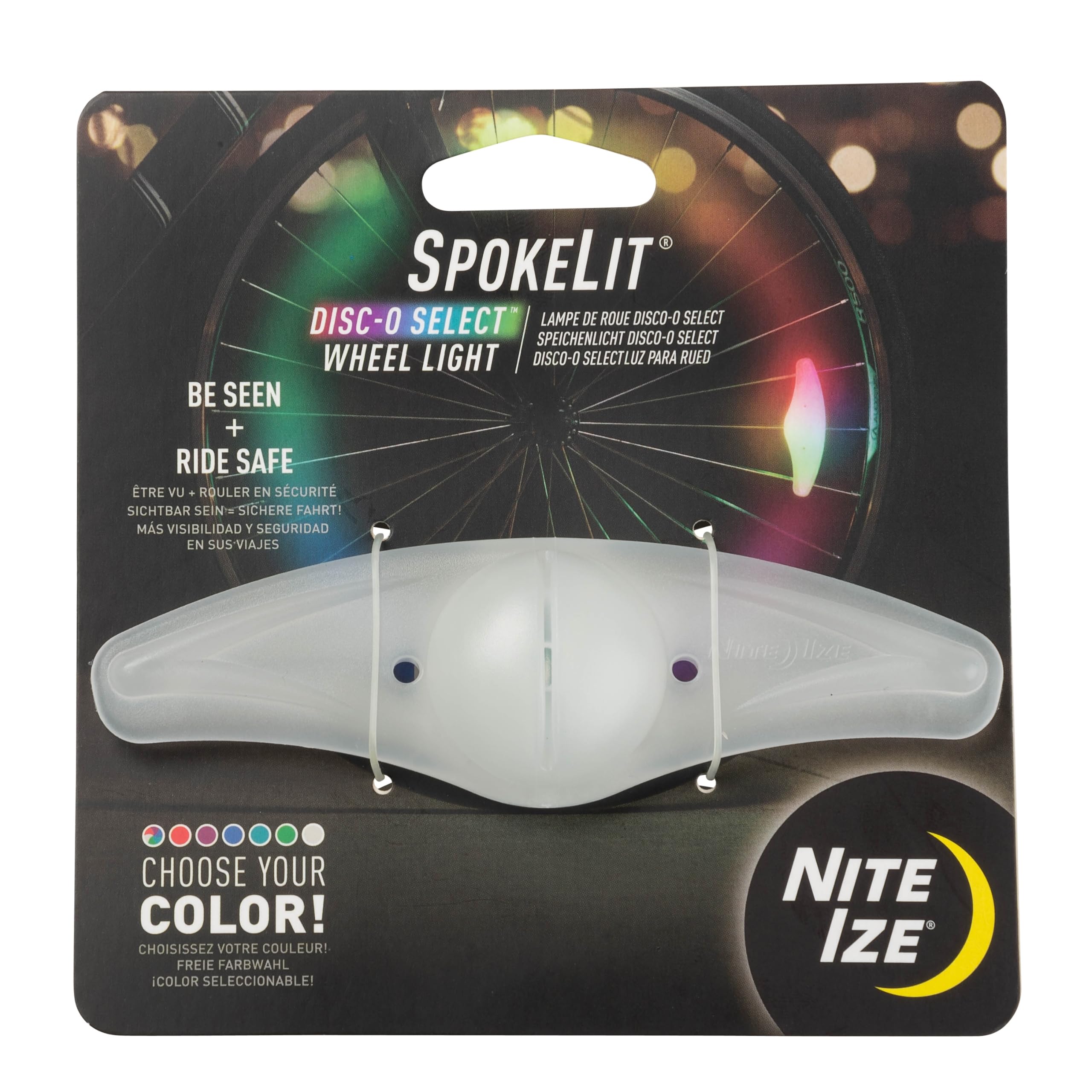 Nite Ize Spokelit Wheel Light - Bicycle Spoke Light For Visibility And Safety - Led Lights For Bike Wheels - Bicycle Wheel Light